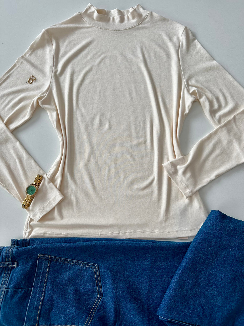 Blusa básica manga larga