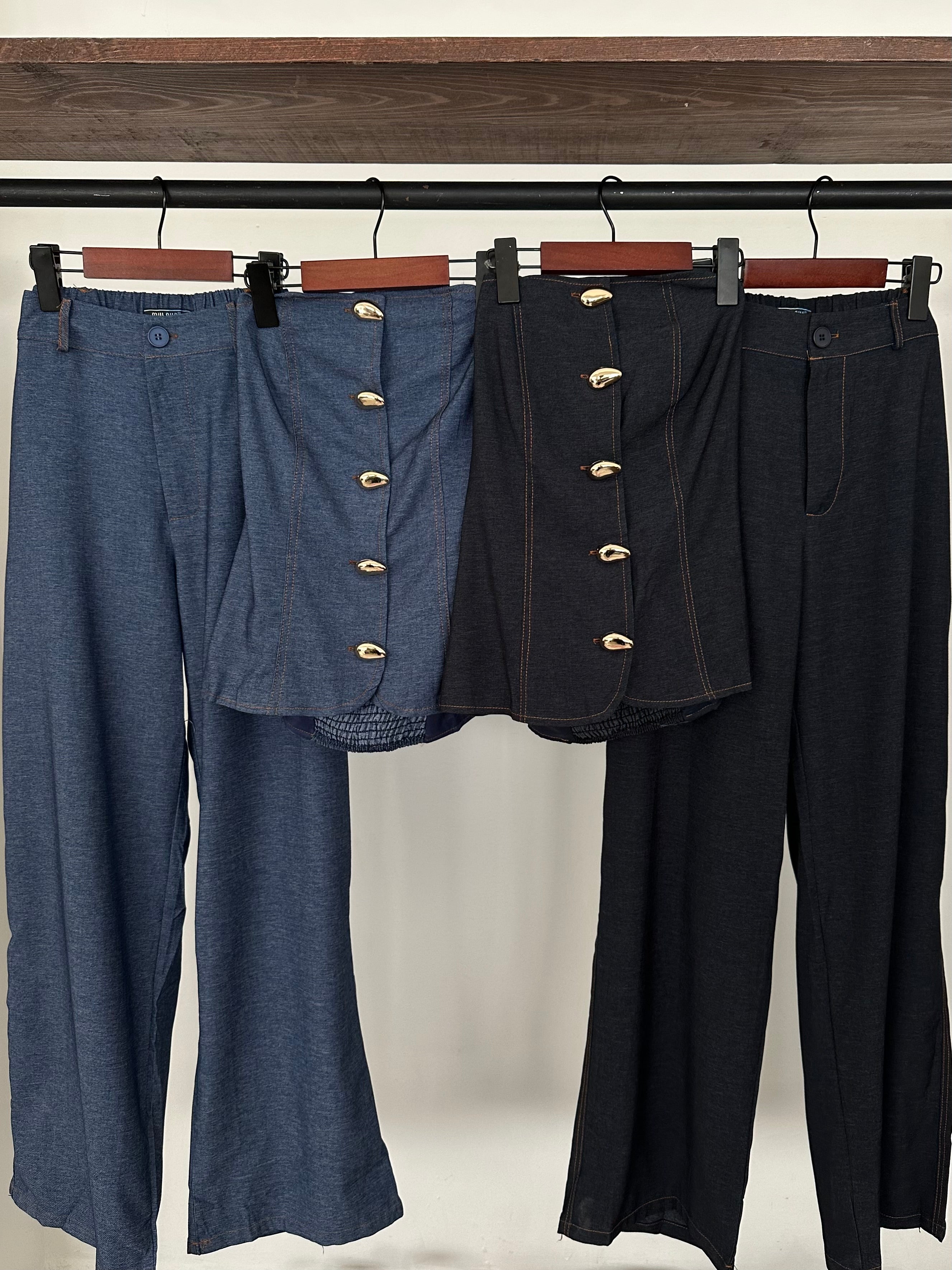 Set Denim botones