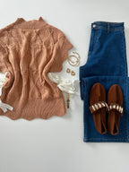 Chaleco tejido c/listones