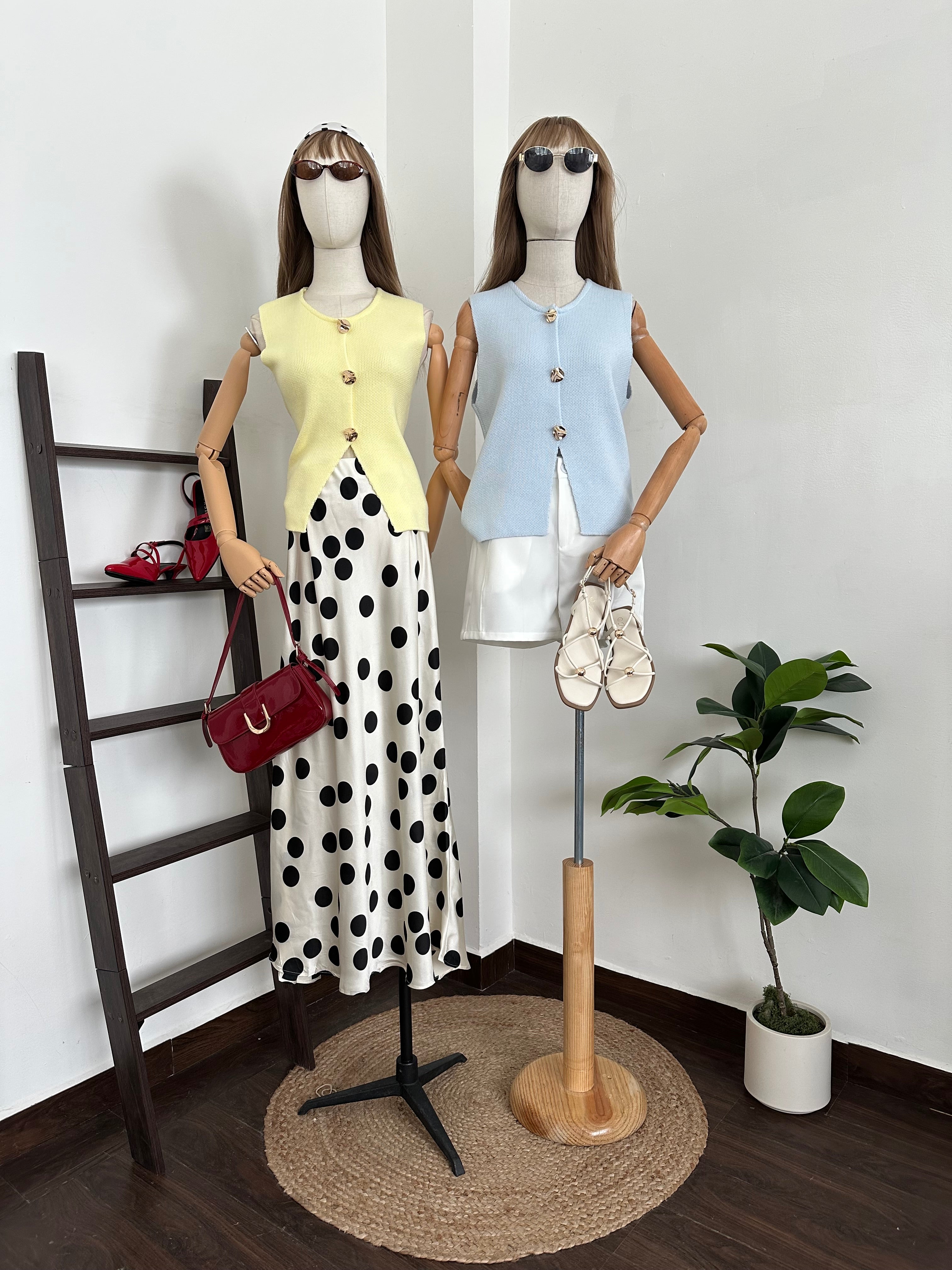 Blusa tres botones de punto