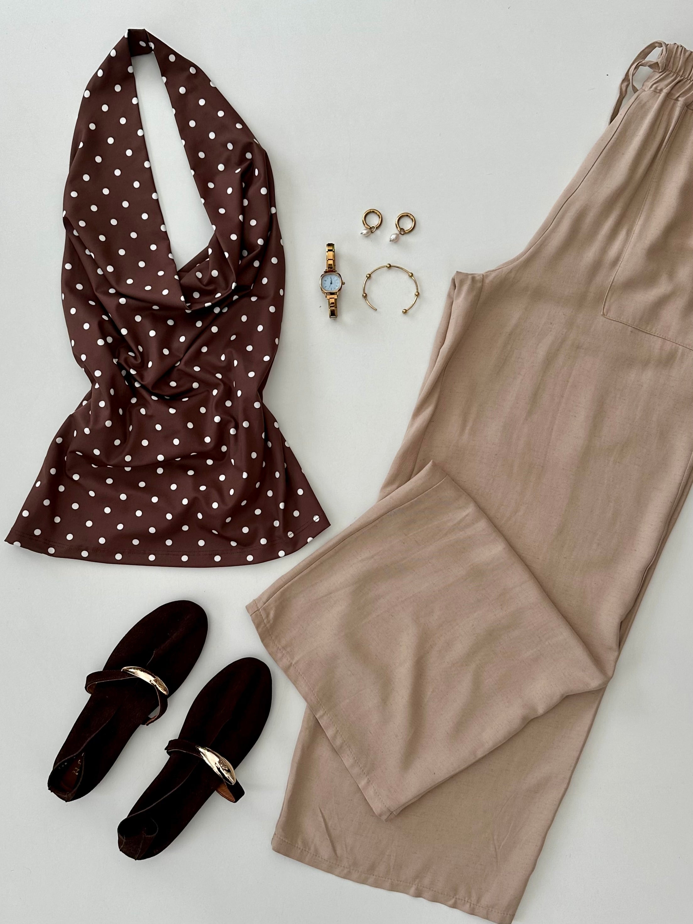 Blusa halter polka dots