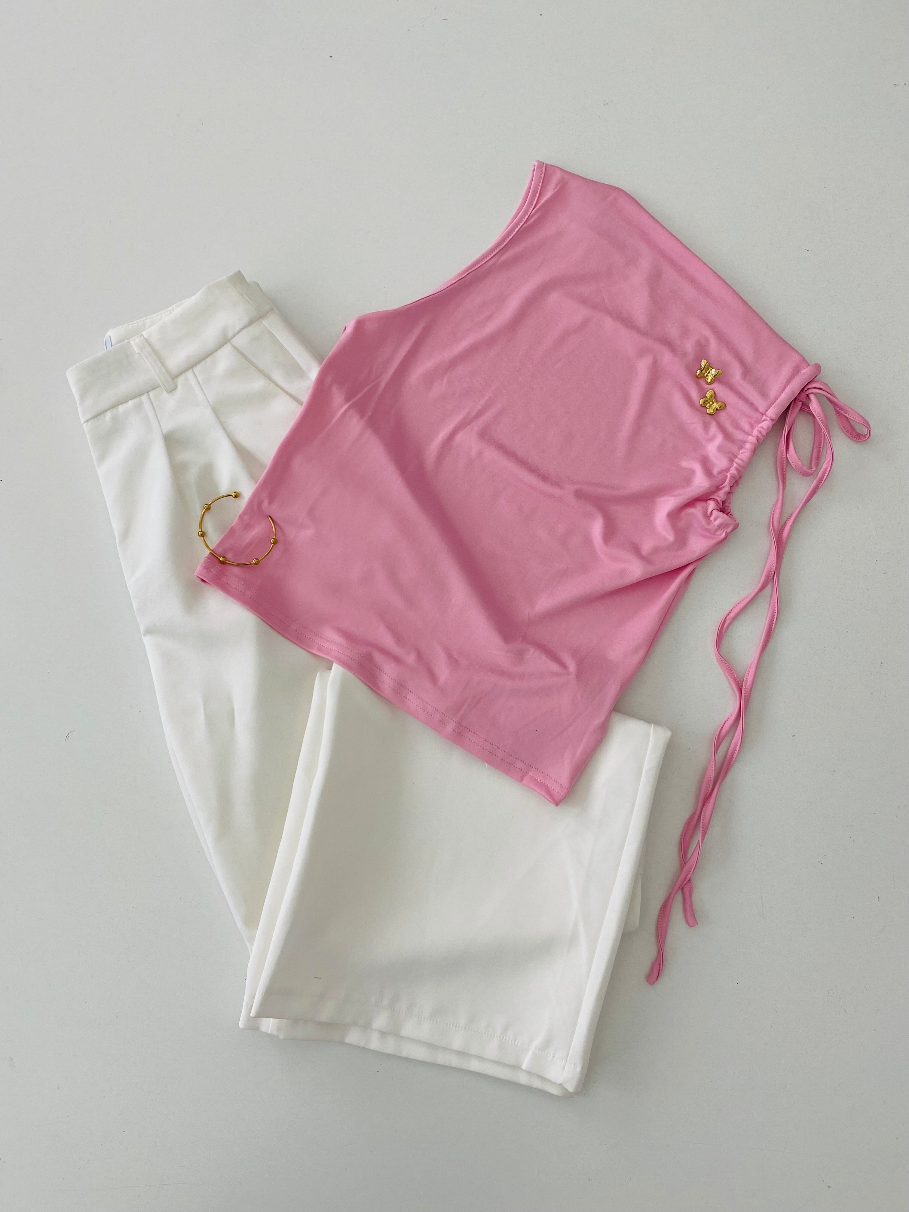 Blusa  moño en hombro