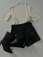 Short vinipiel c/cinto