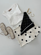 Falda short polka dots