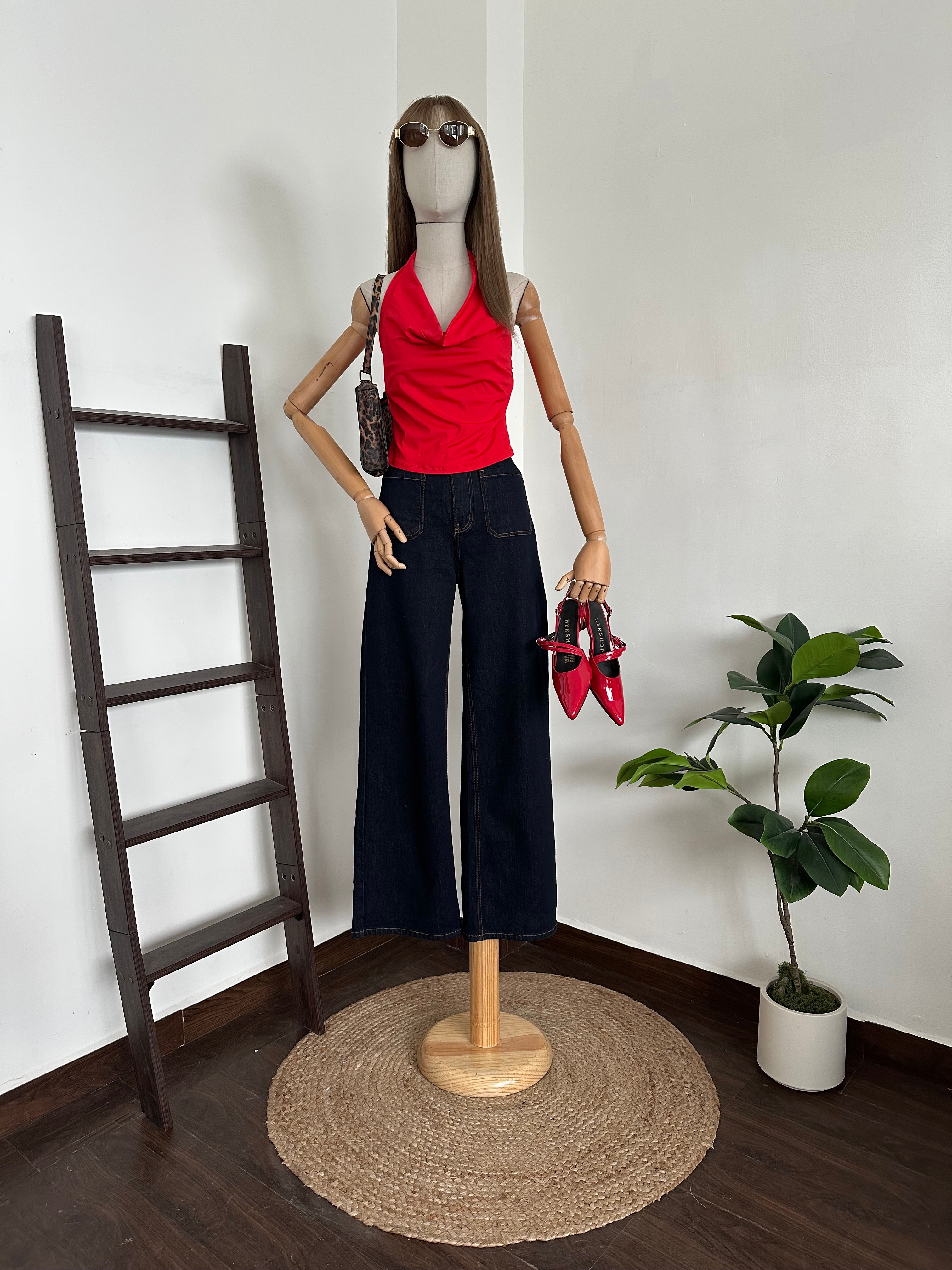 Blusa halter escote