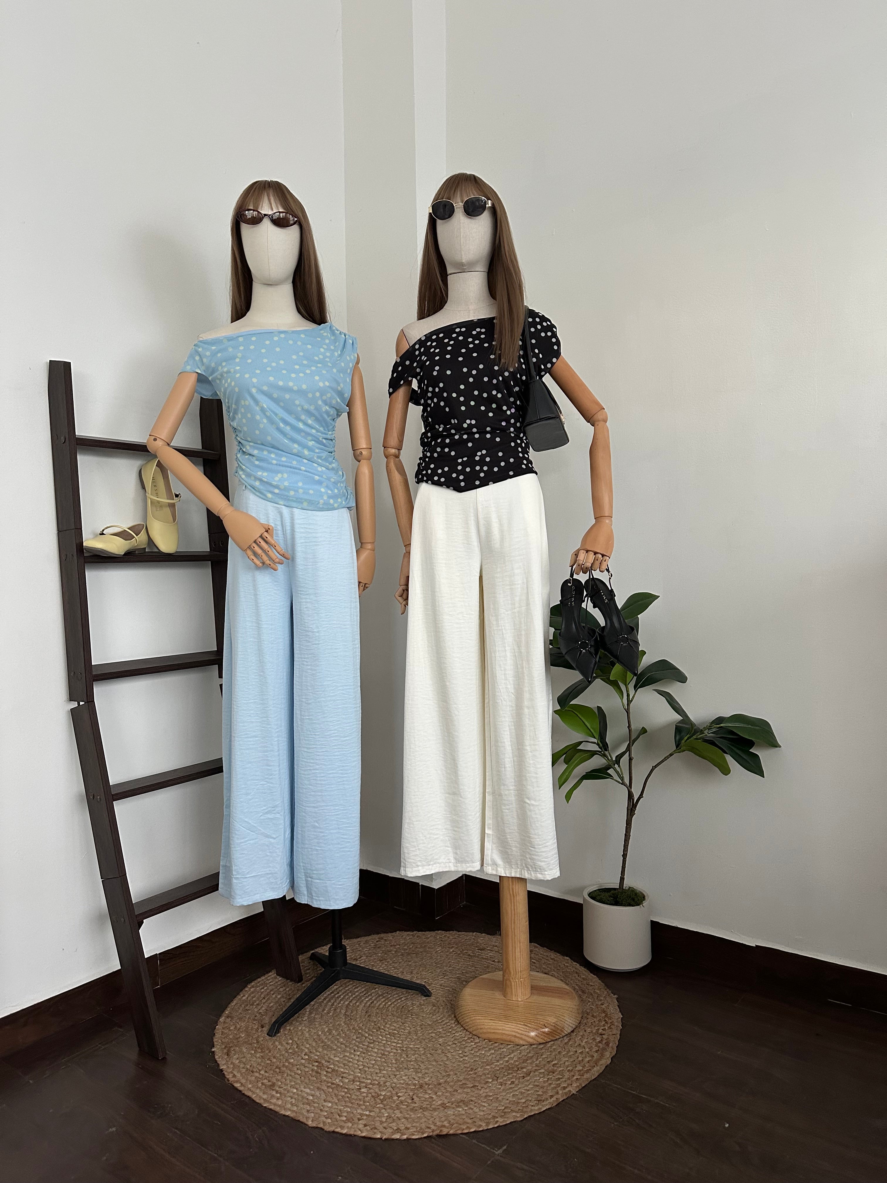 Blusa mesh polka dots