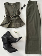 Conjunto vestir c/cinto