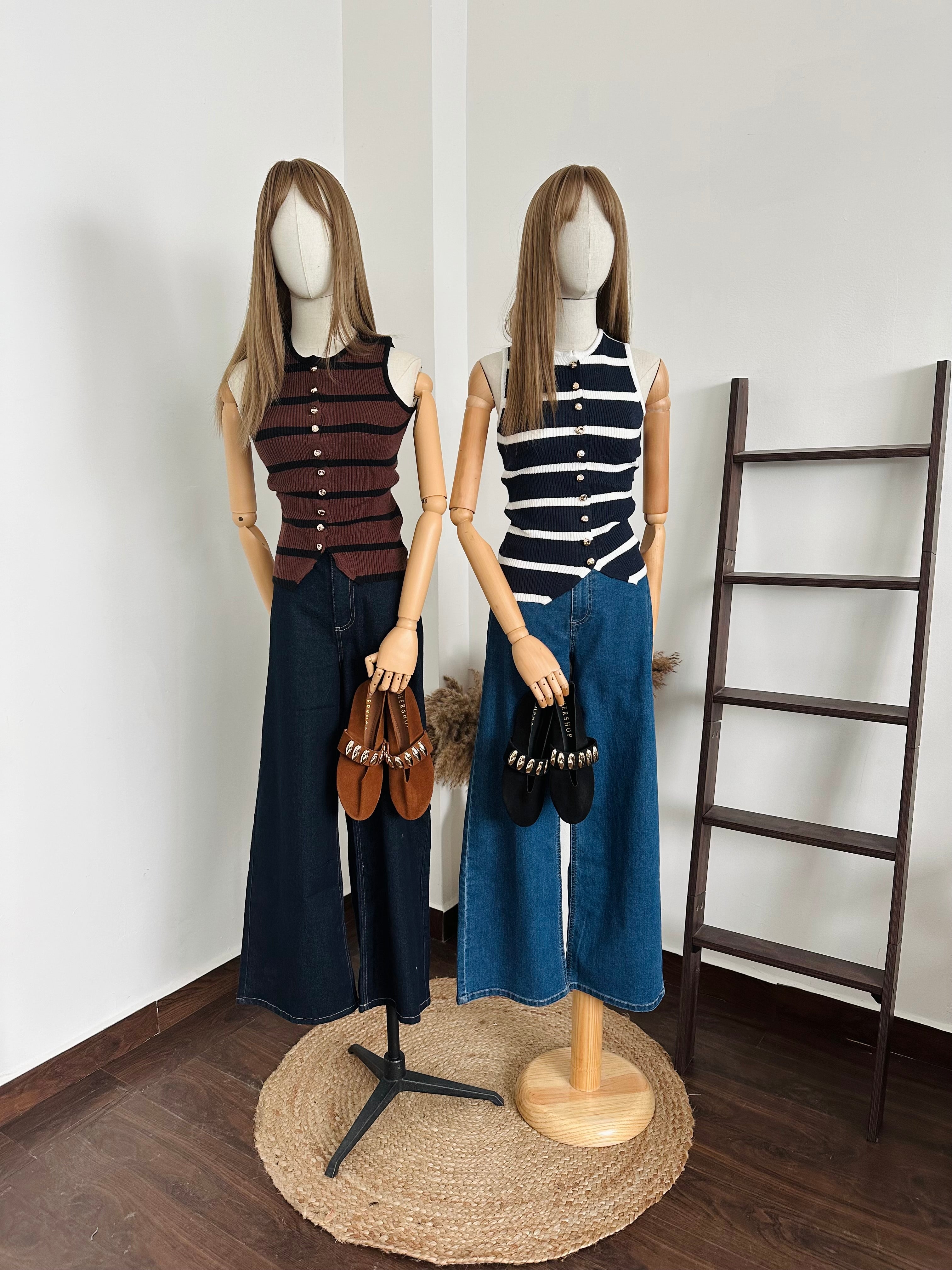 Chaleco rayas tejido