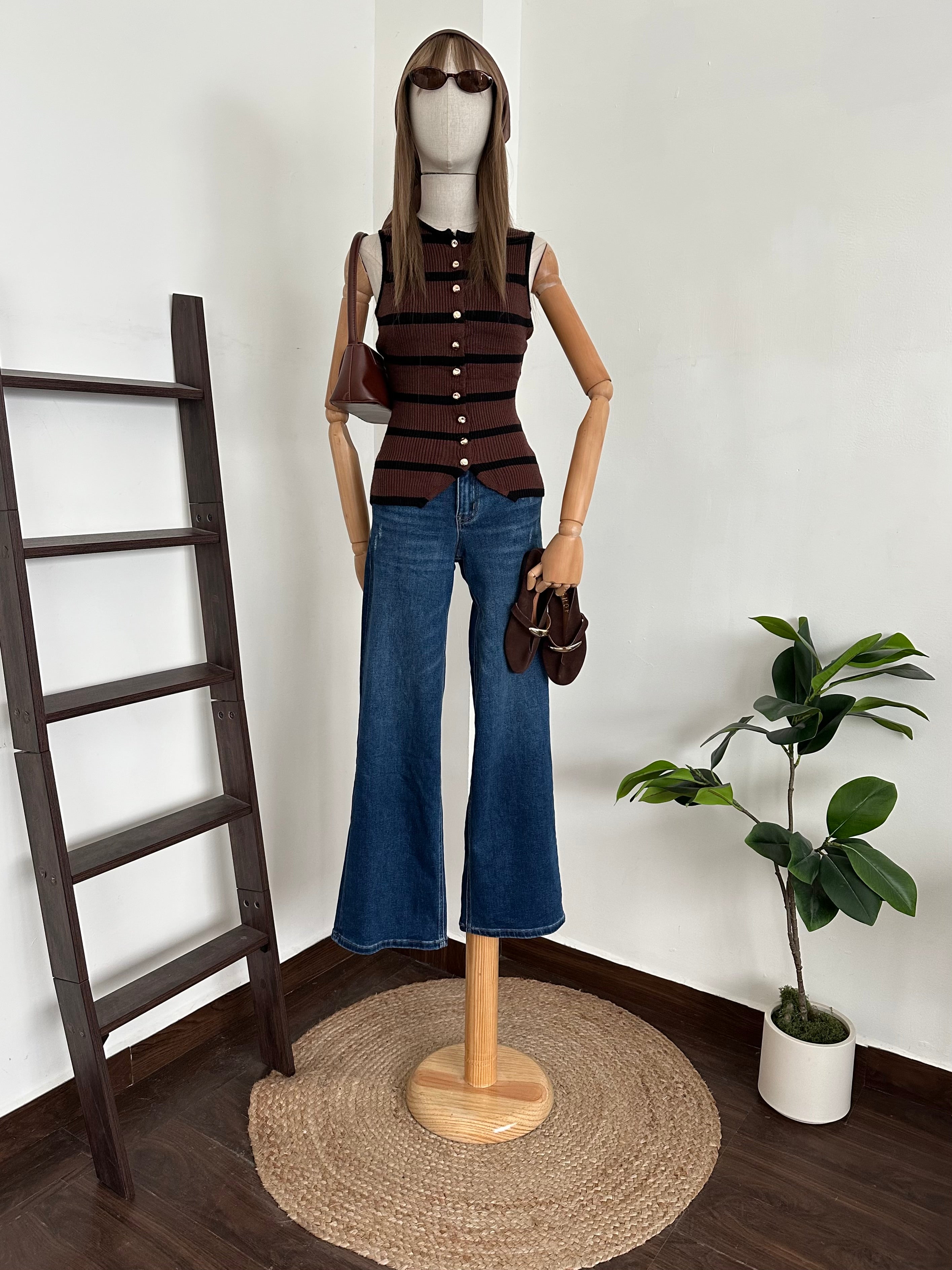 Jeans wide leg clasico