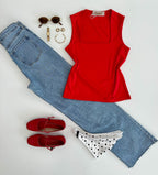 Blusa lisa sin mangas