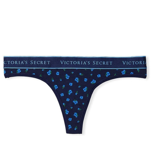 Panti tanga azul floreado