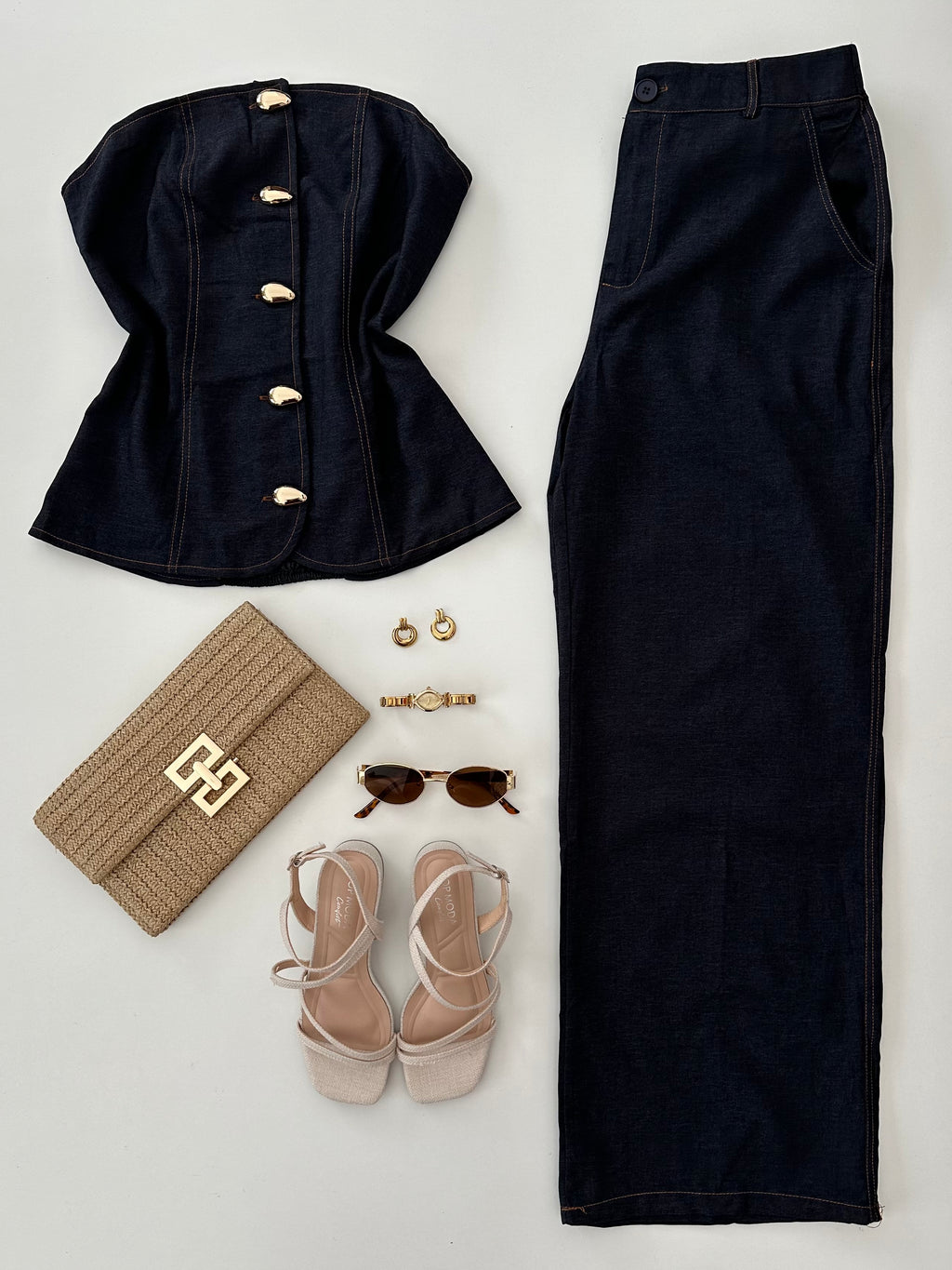 Set Denim botones