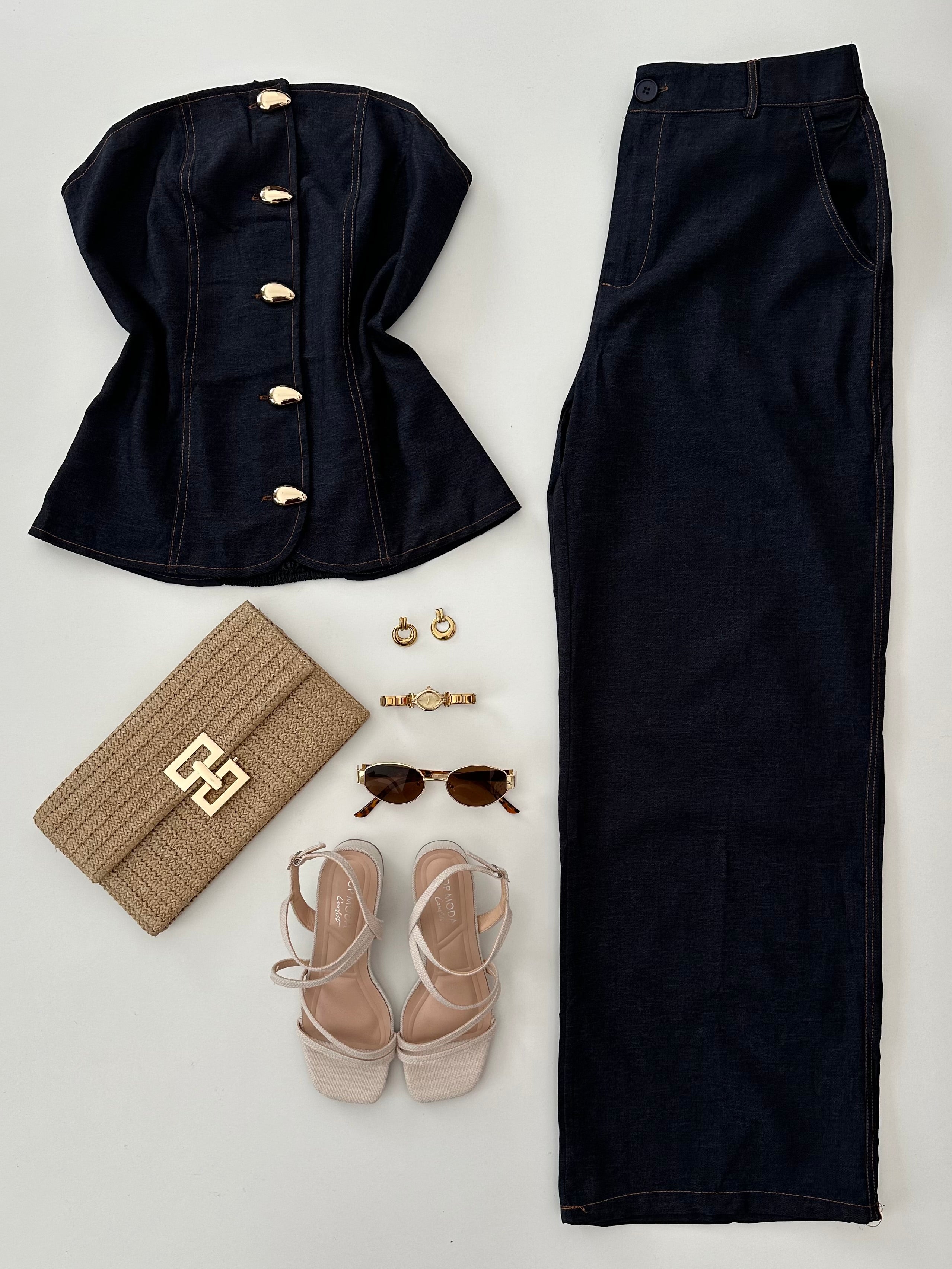 Set Denim botones