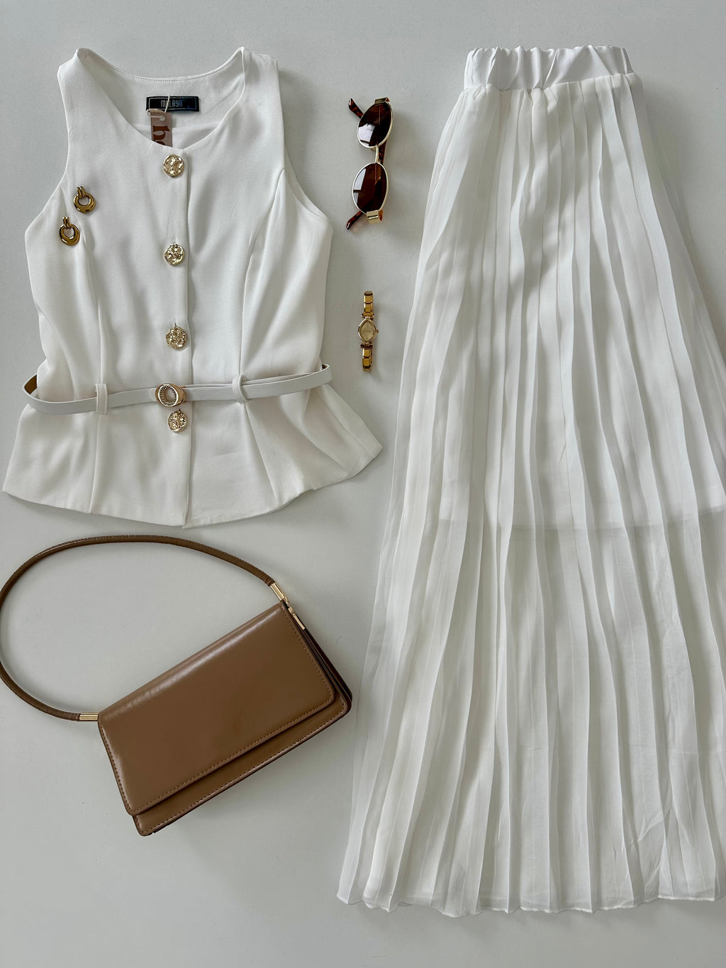 Conjunto falda plisada