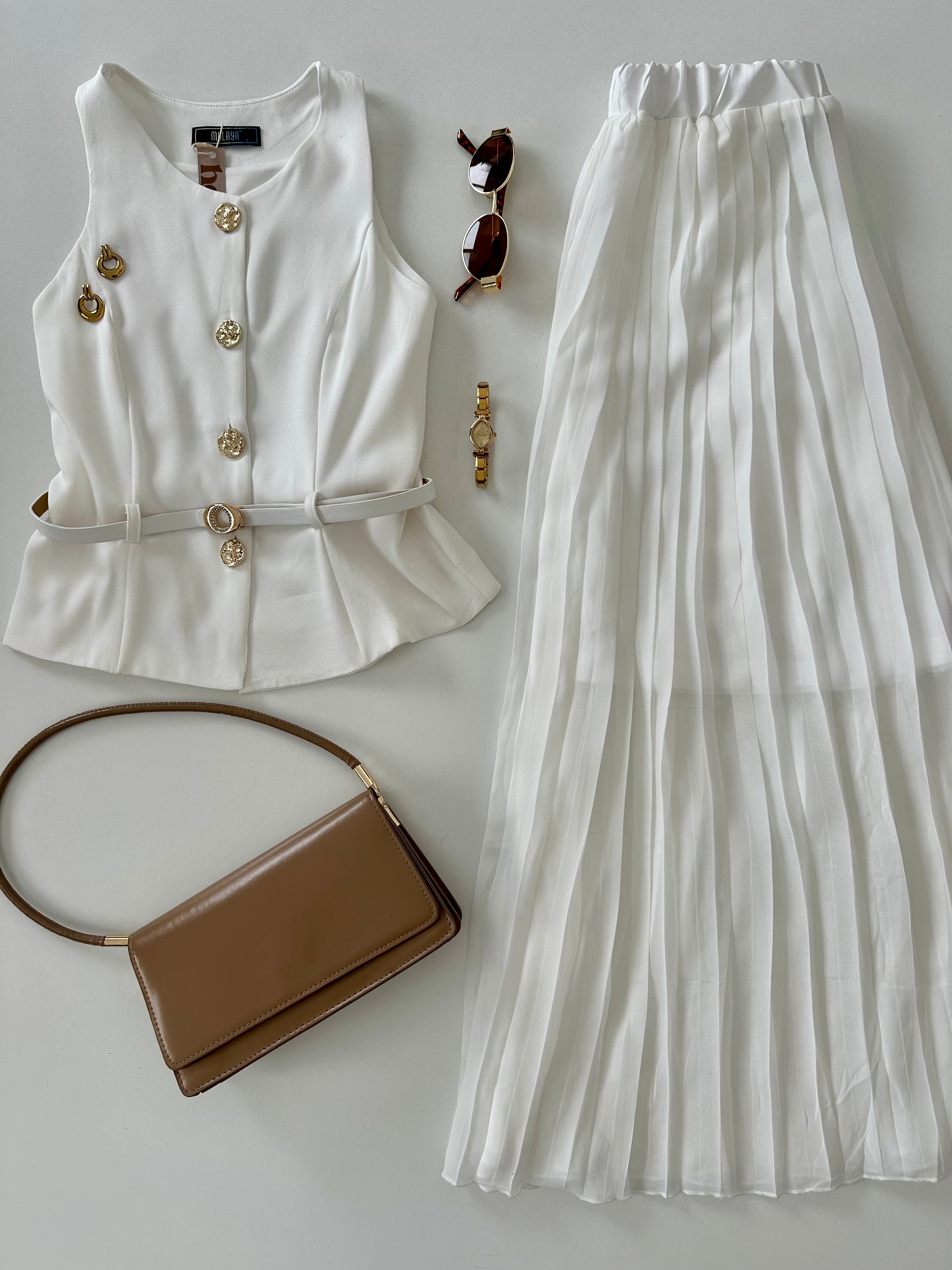 Conjunto falda plisada