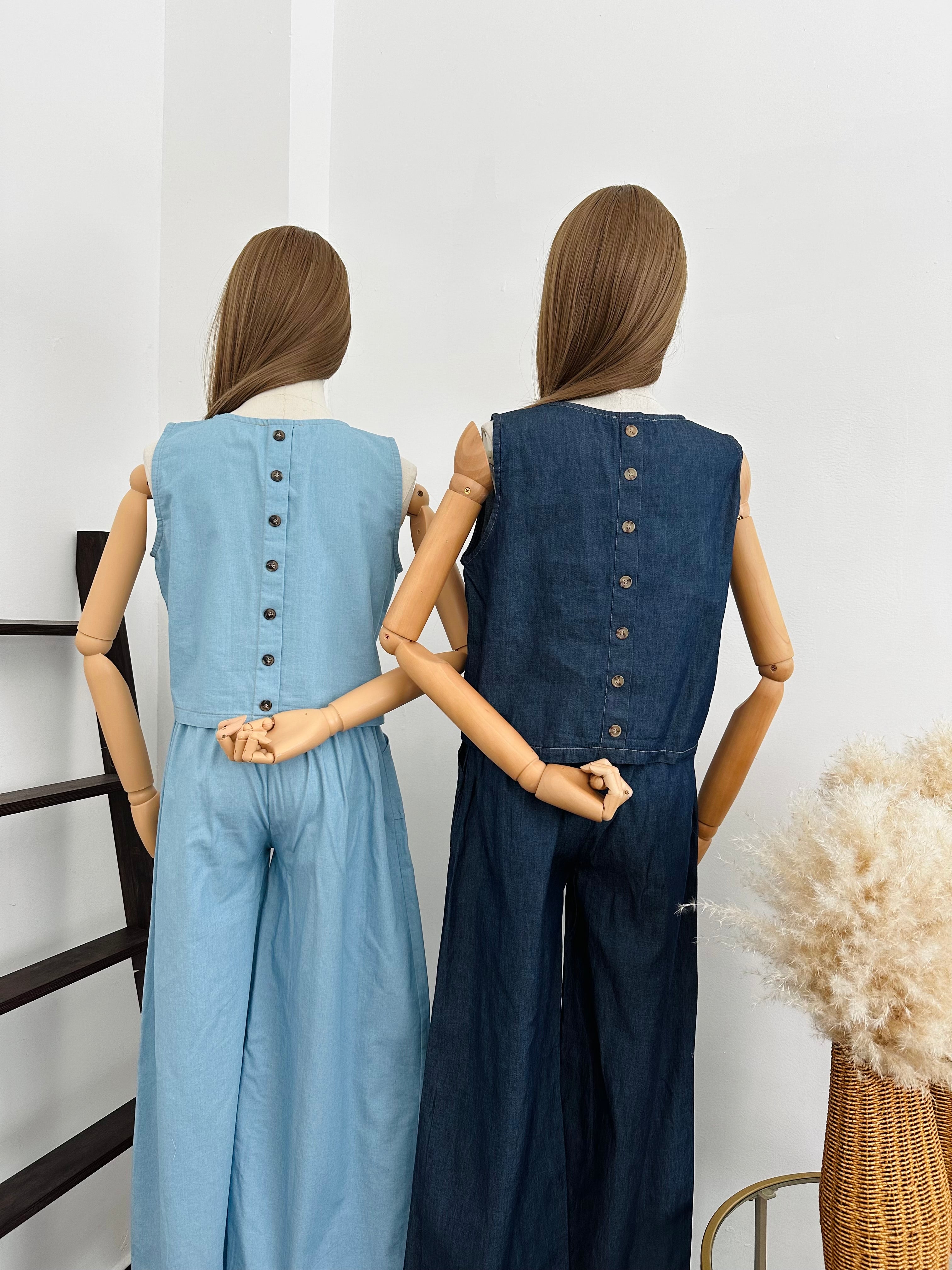 Conjunto tipo denim