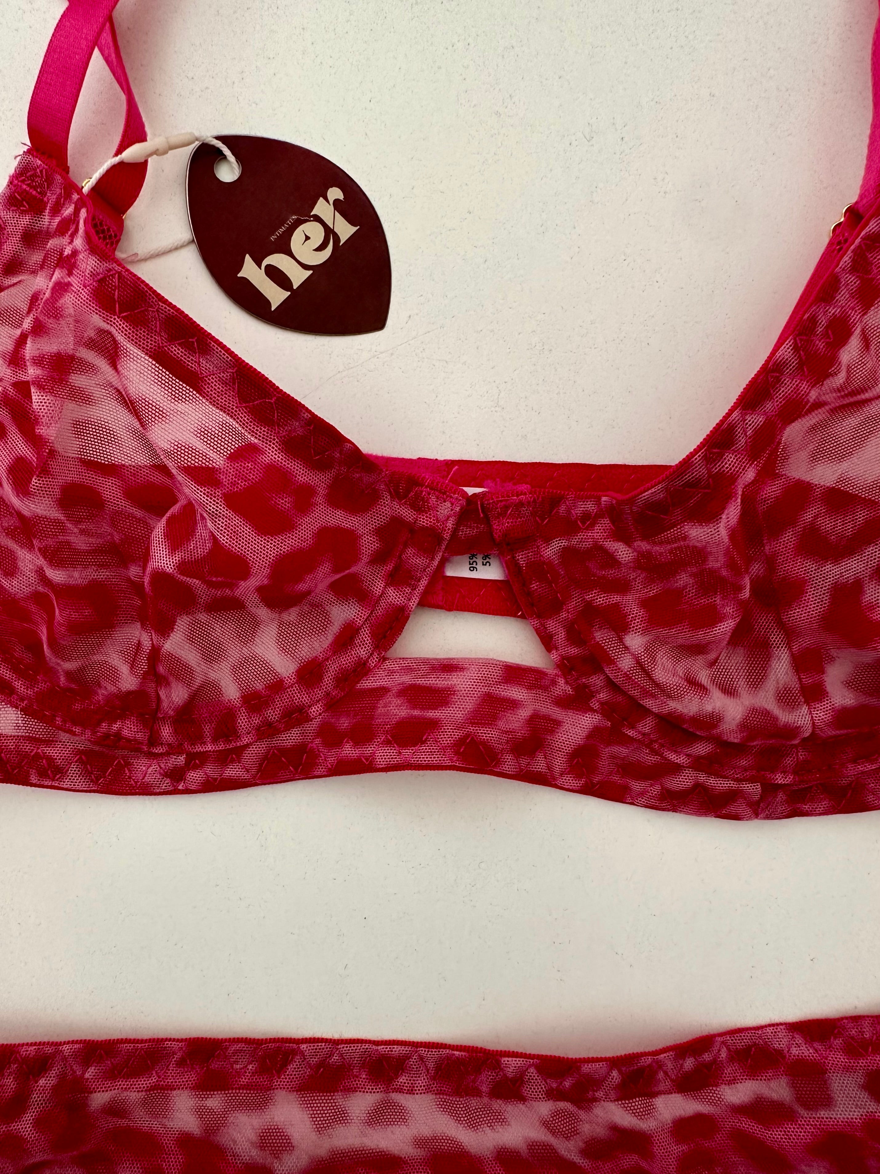 Set mesh animal print