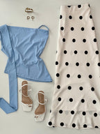 Falda larga polka