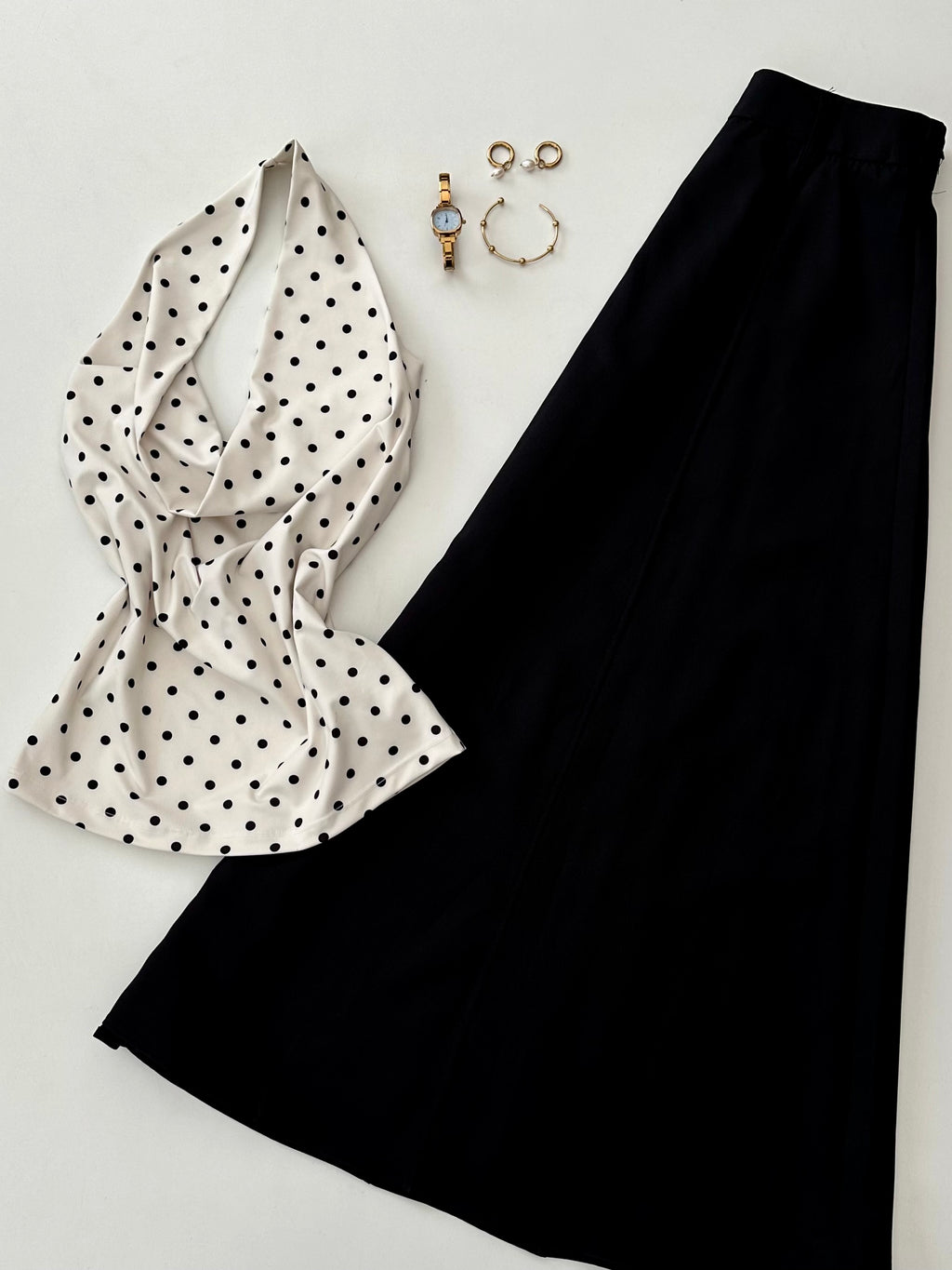 Blusa halter polka dots