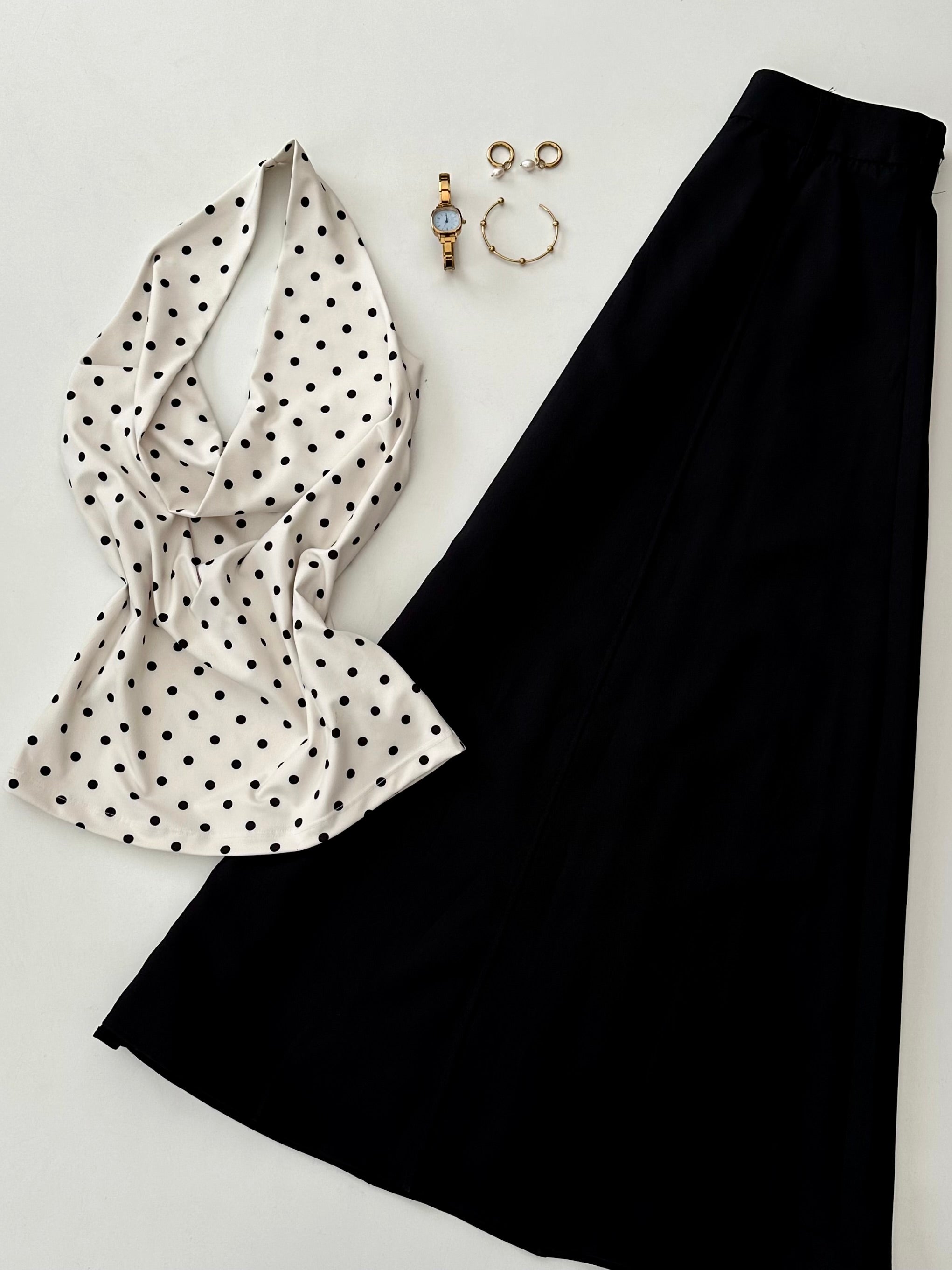 Blusa halter polka dots