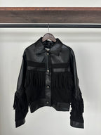 Chamarra de piel c/flecos