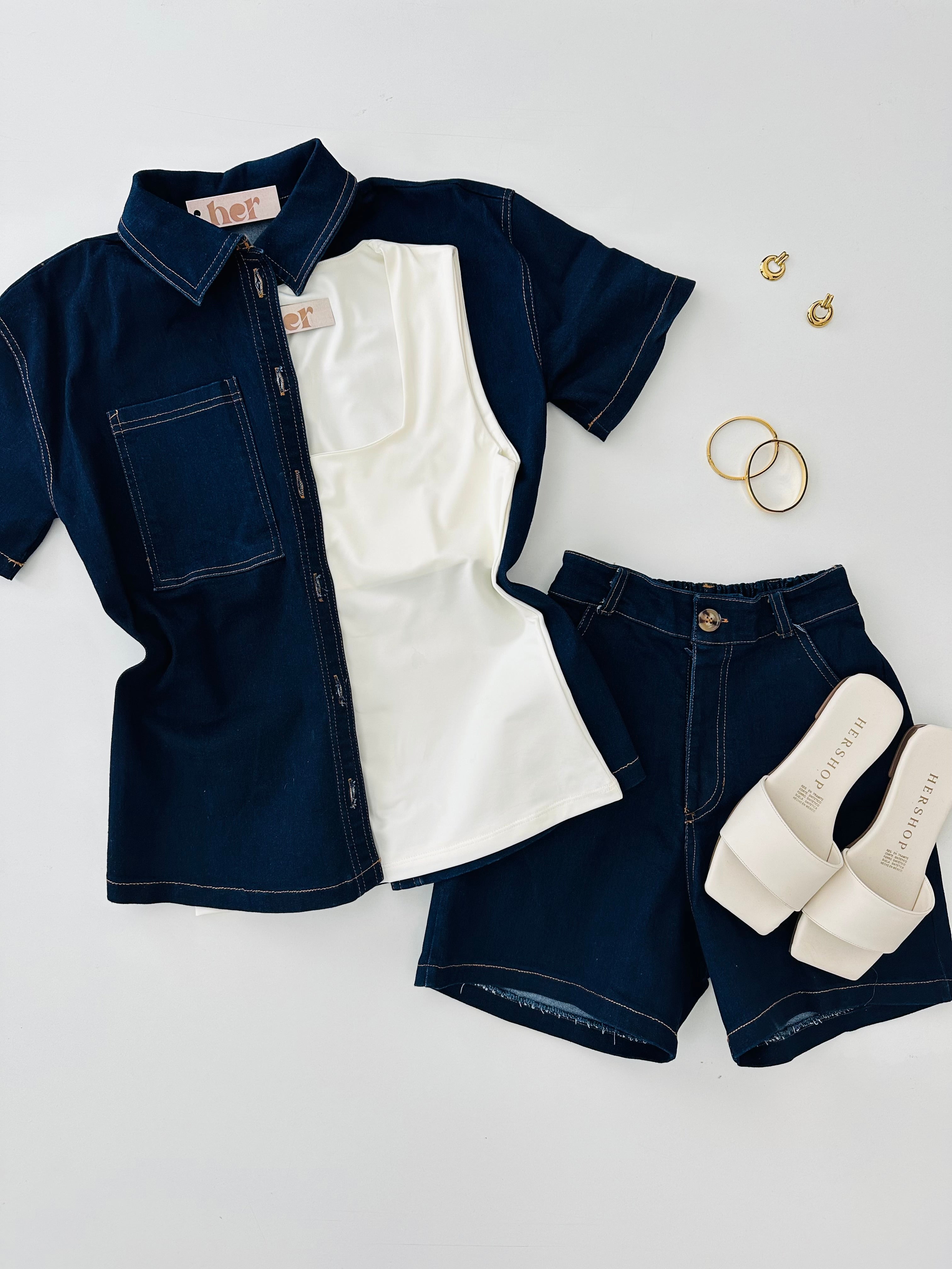 Conjunto denim stretch