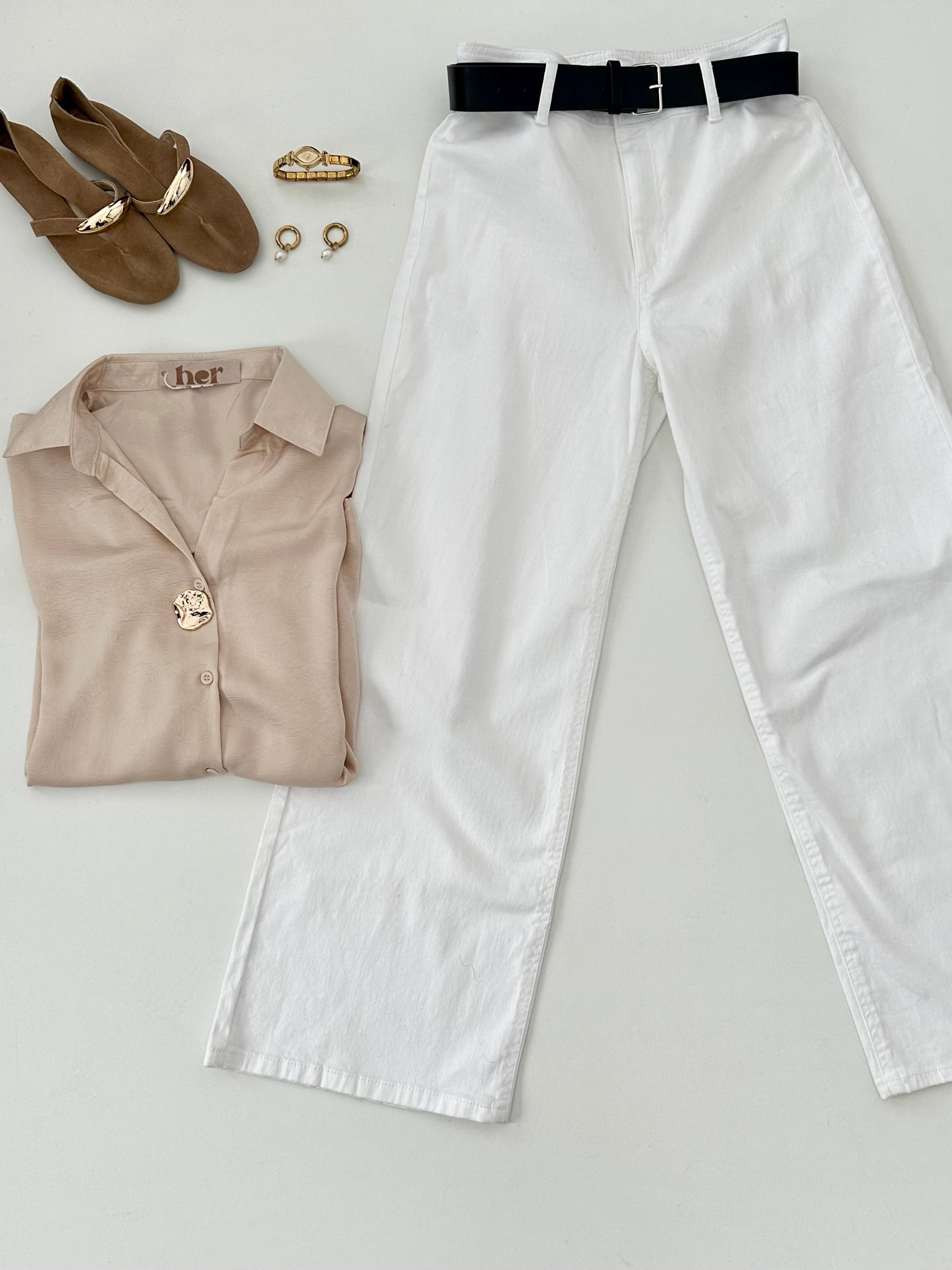 Pantalón wide leg c/cinto