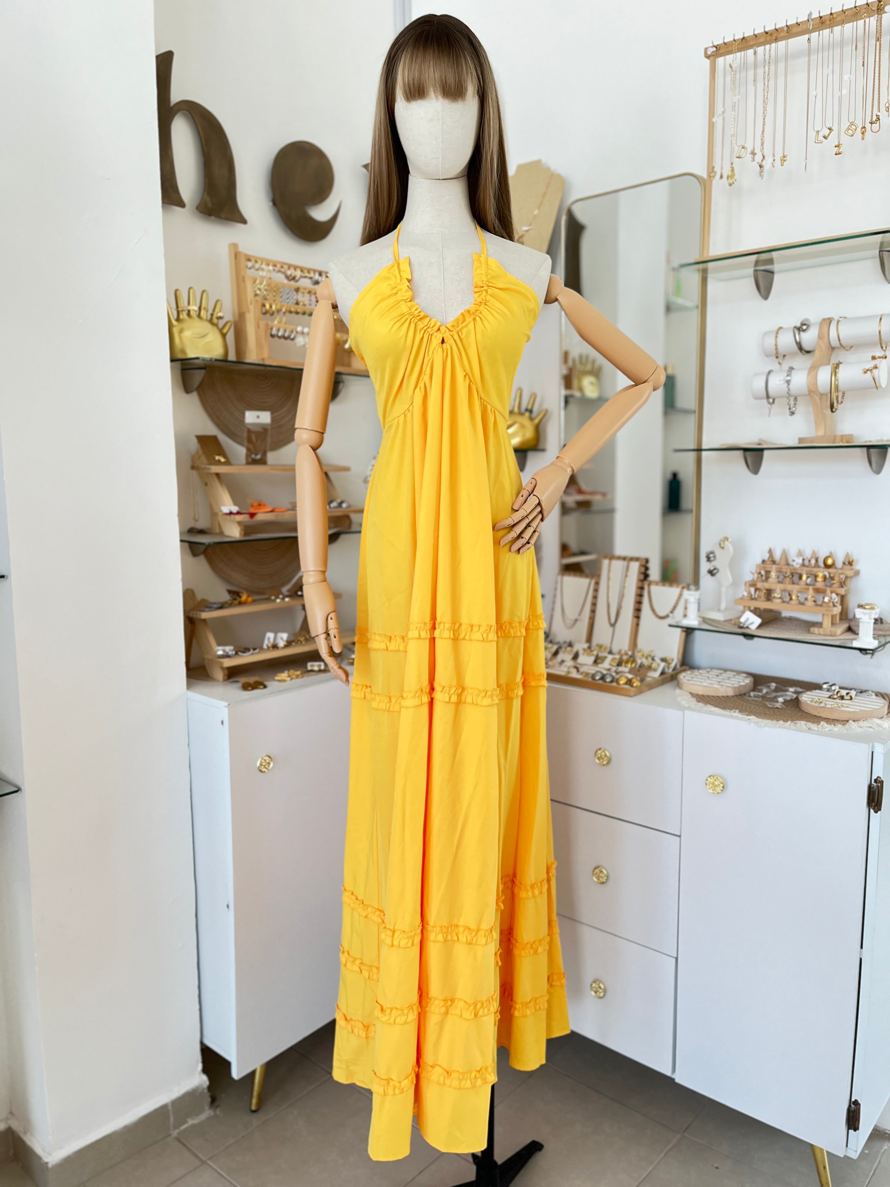 Vestido con olanes
