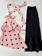 Blusa Halter polka