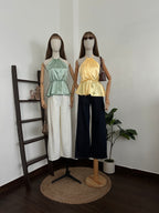 Blusas halter satinadas