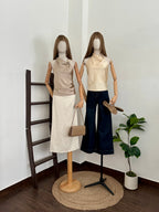 Blusa Halter c/ argolla dorada