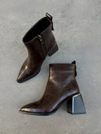Chrome Croc Booties