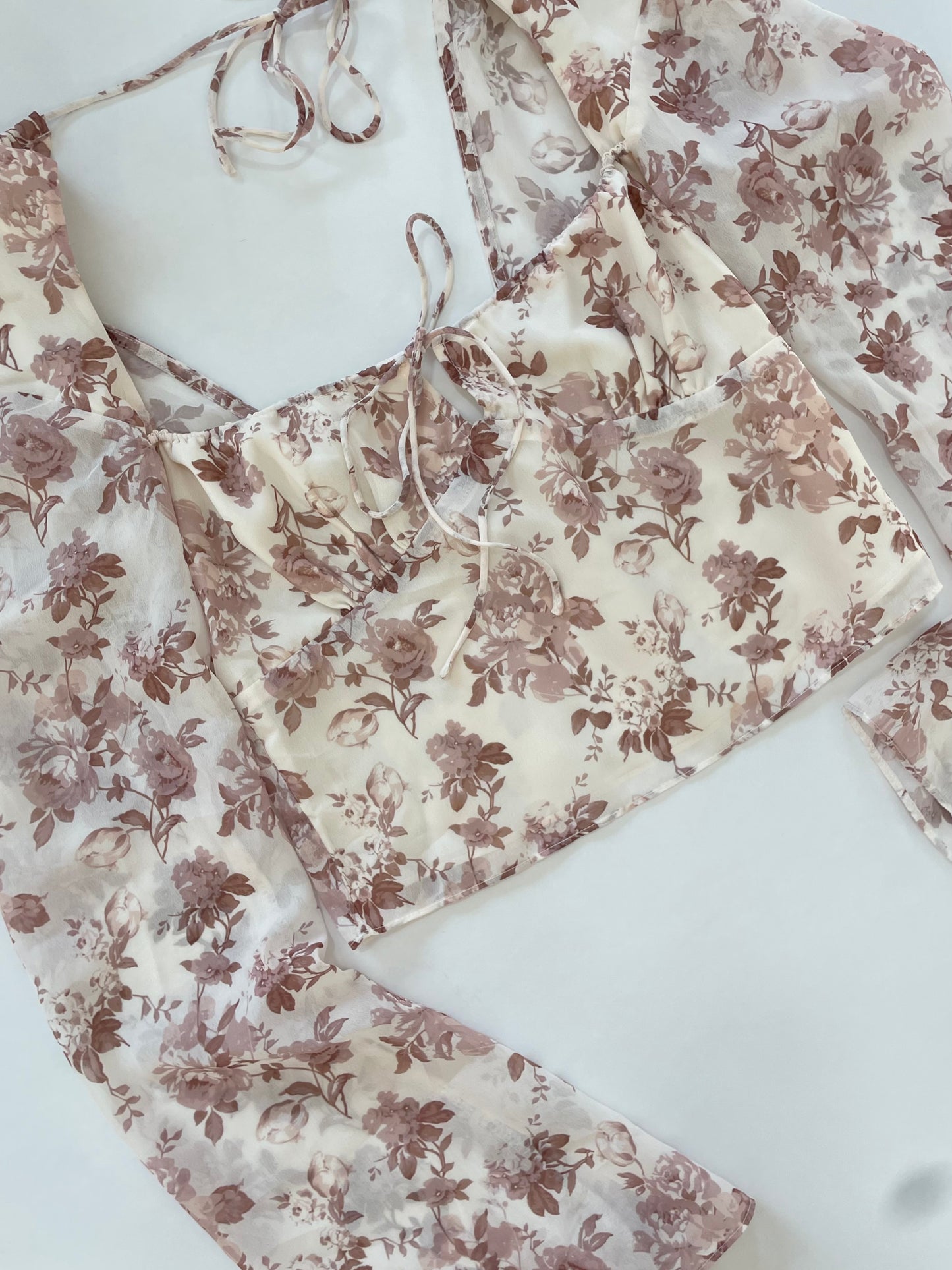 Blusa de mangas floral