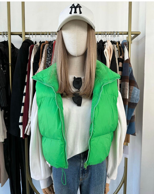 Chaleco puffer verde