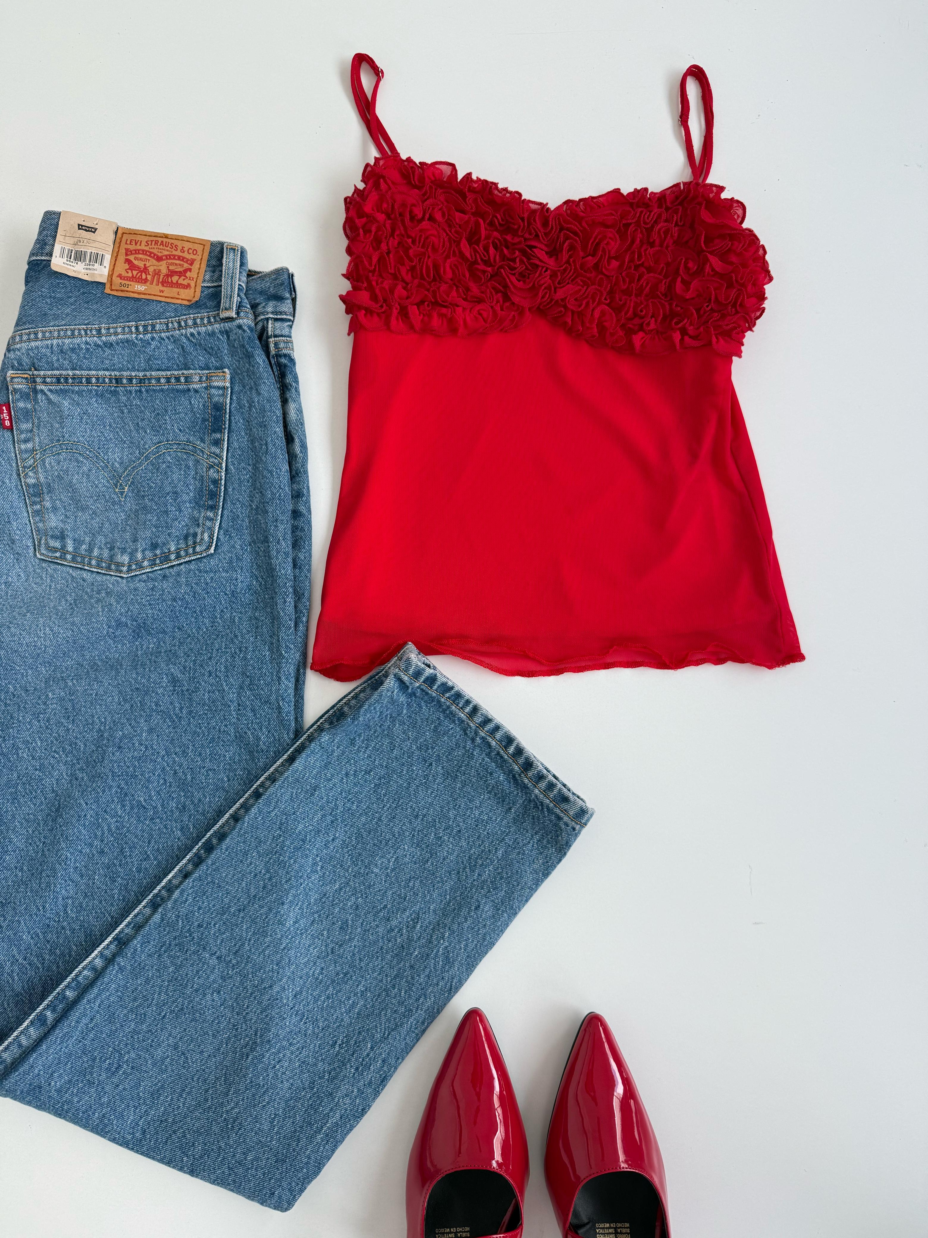 Red blouse
