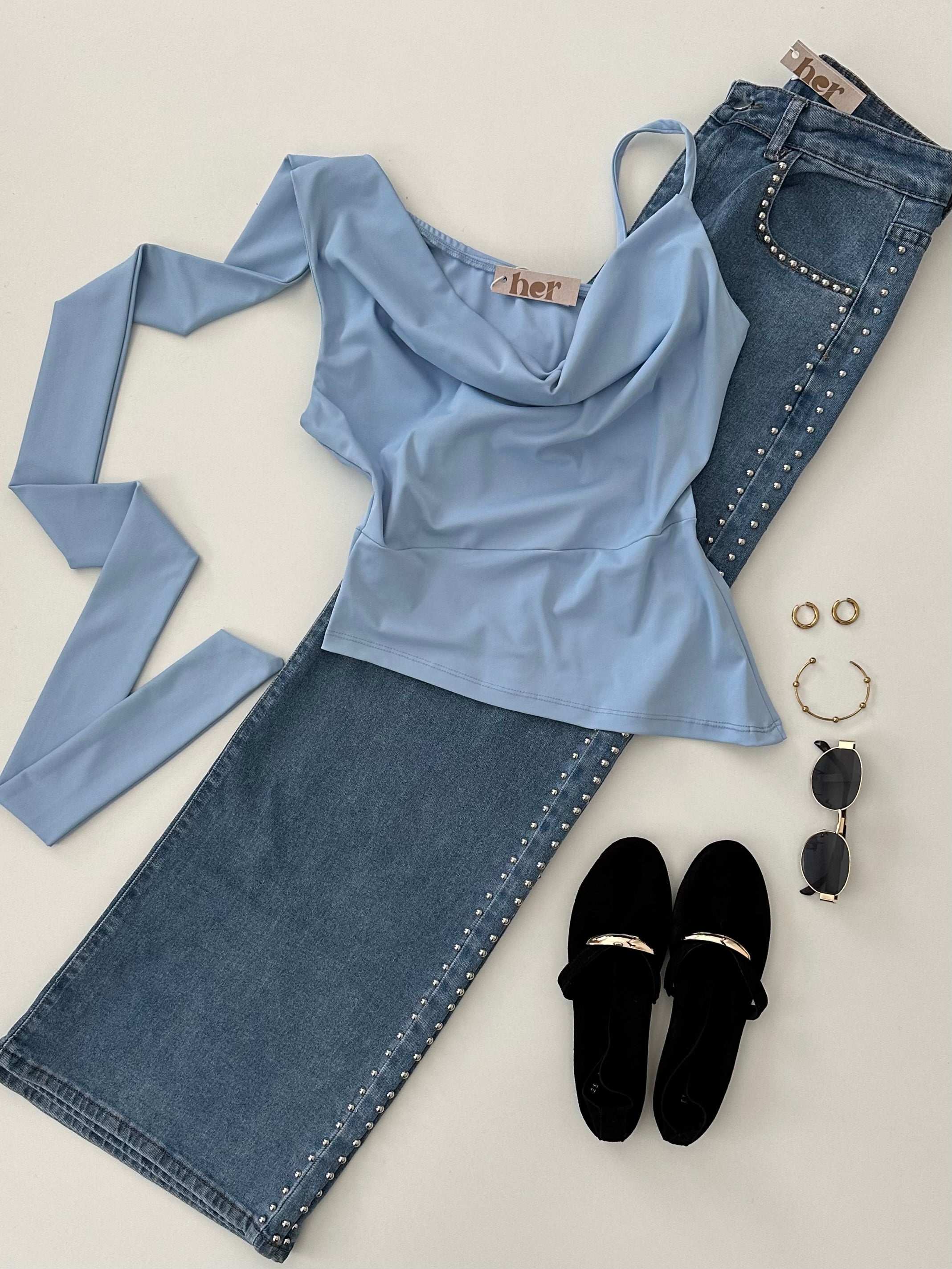 Blusa listón asimétrica