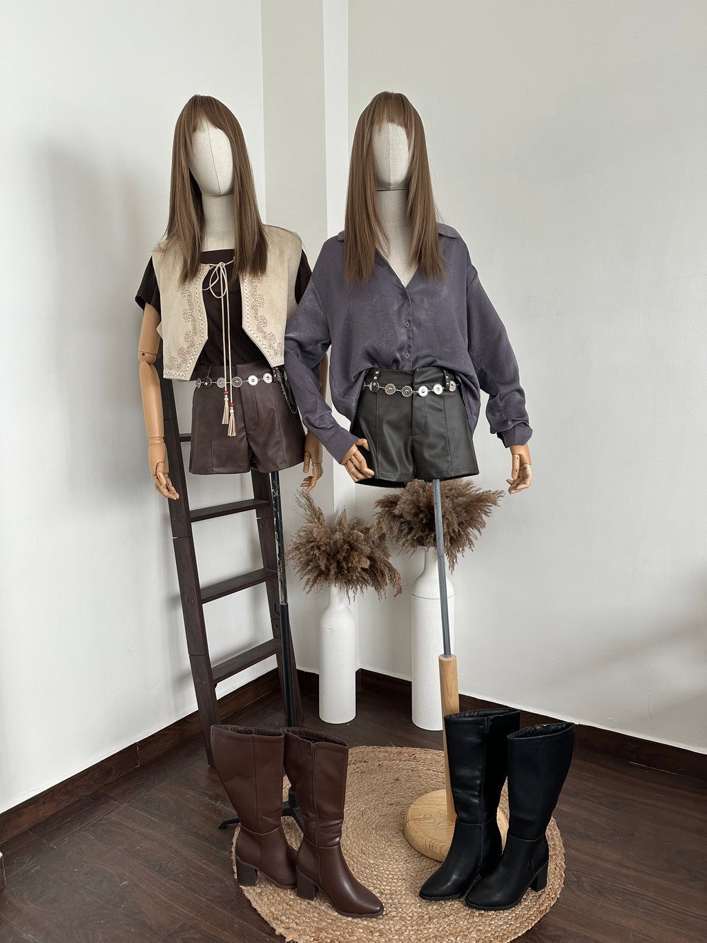 Short vinipiel c/estoperoles