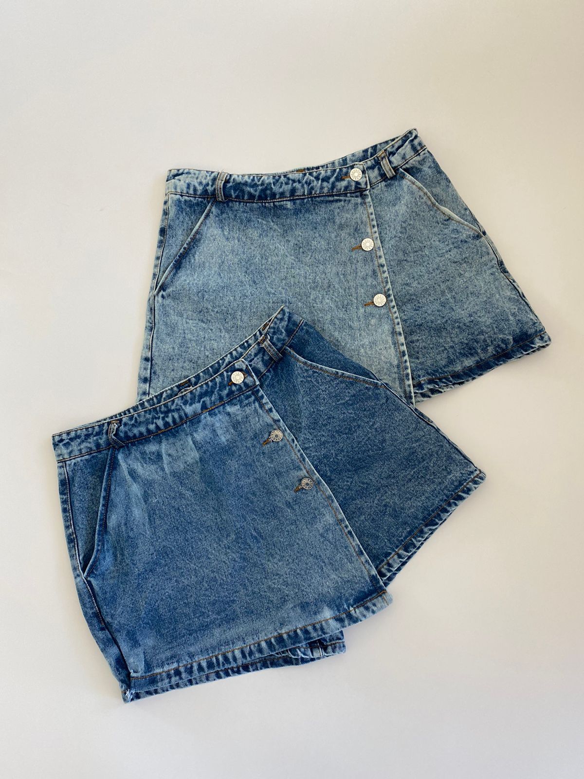 Falda-short denim