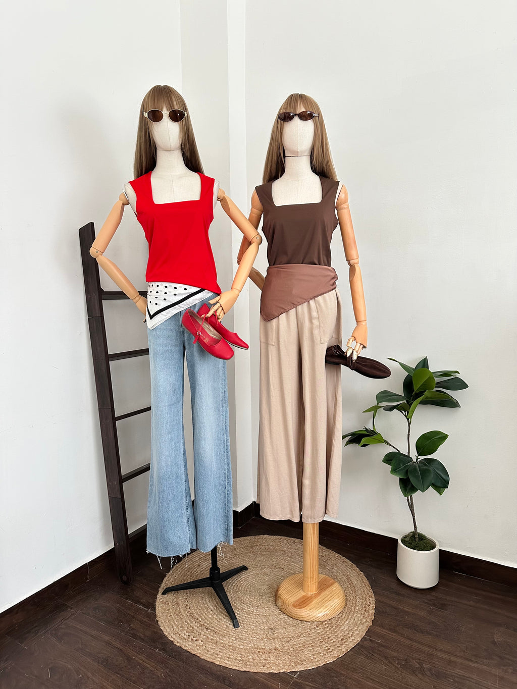 Blusa lisa sin mangas
