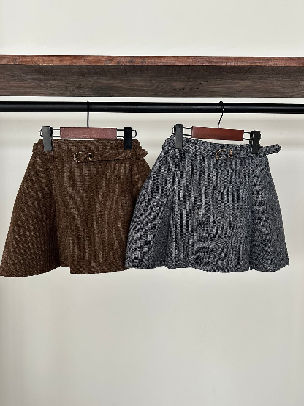 Falda tejida c/cinto