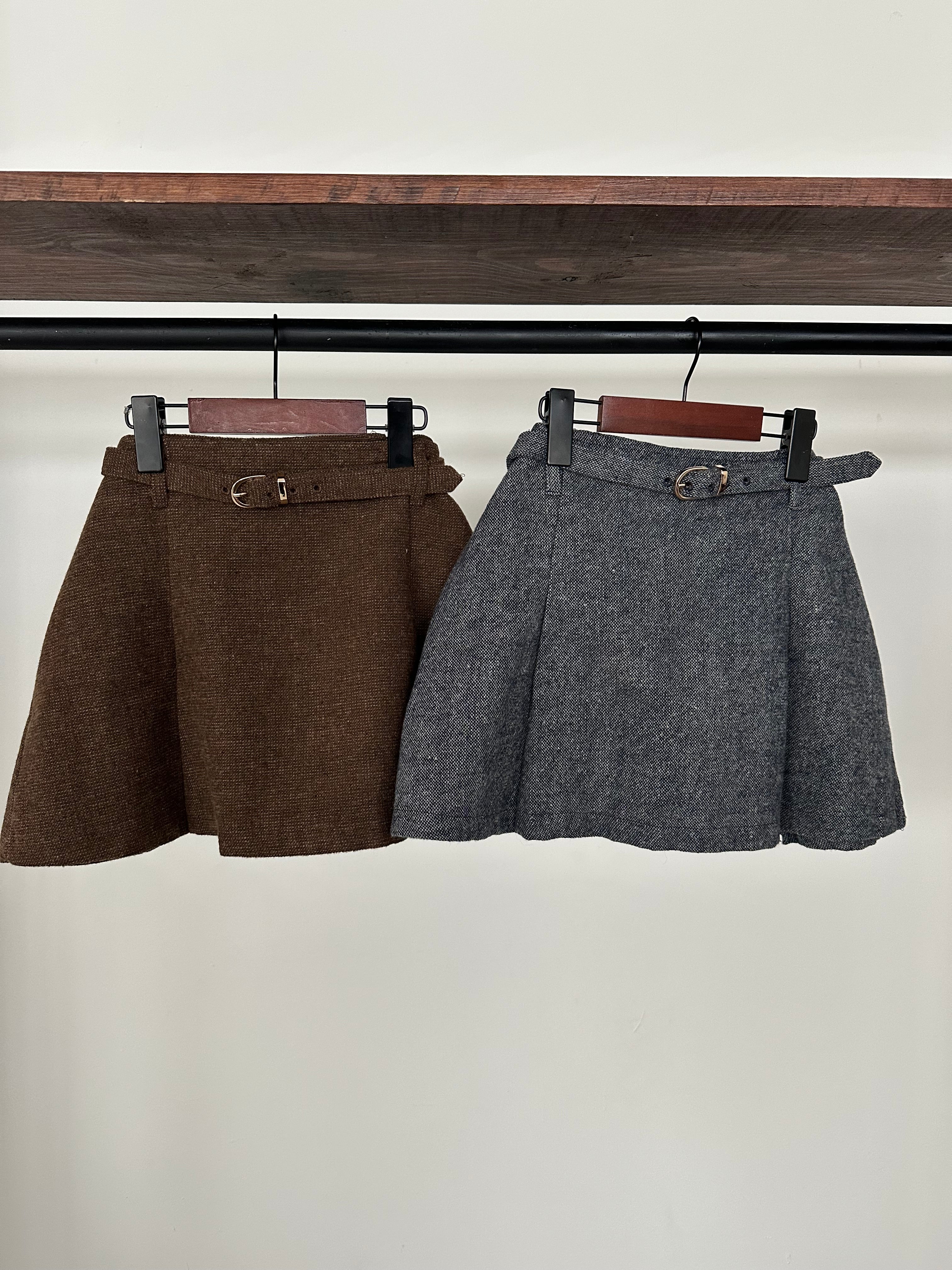 Falda tejida c/cinto