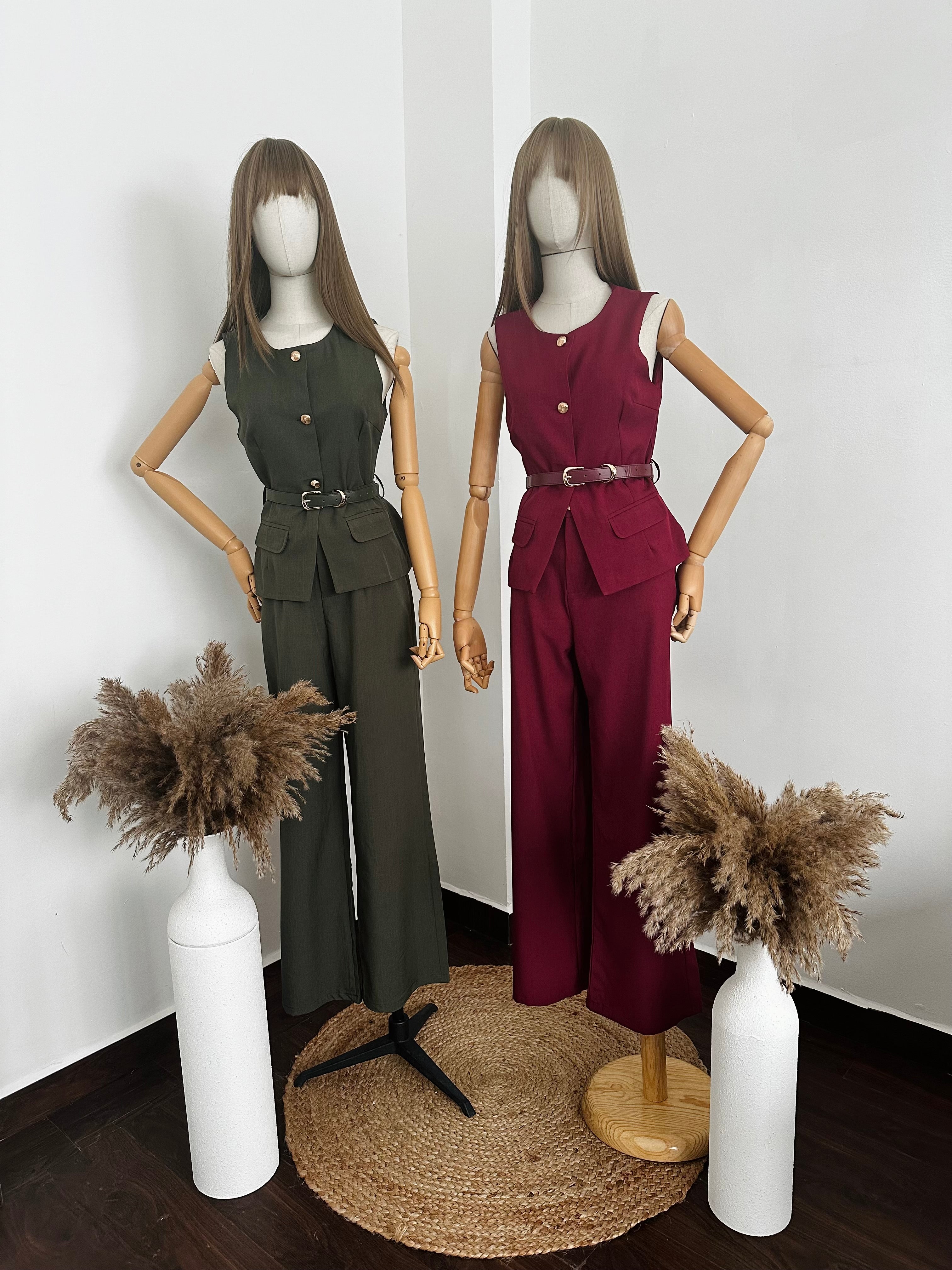 Conjunto vestir c/cinto