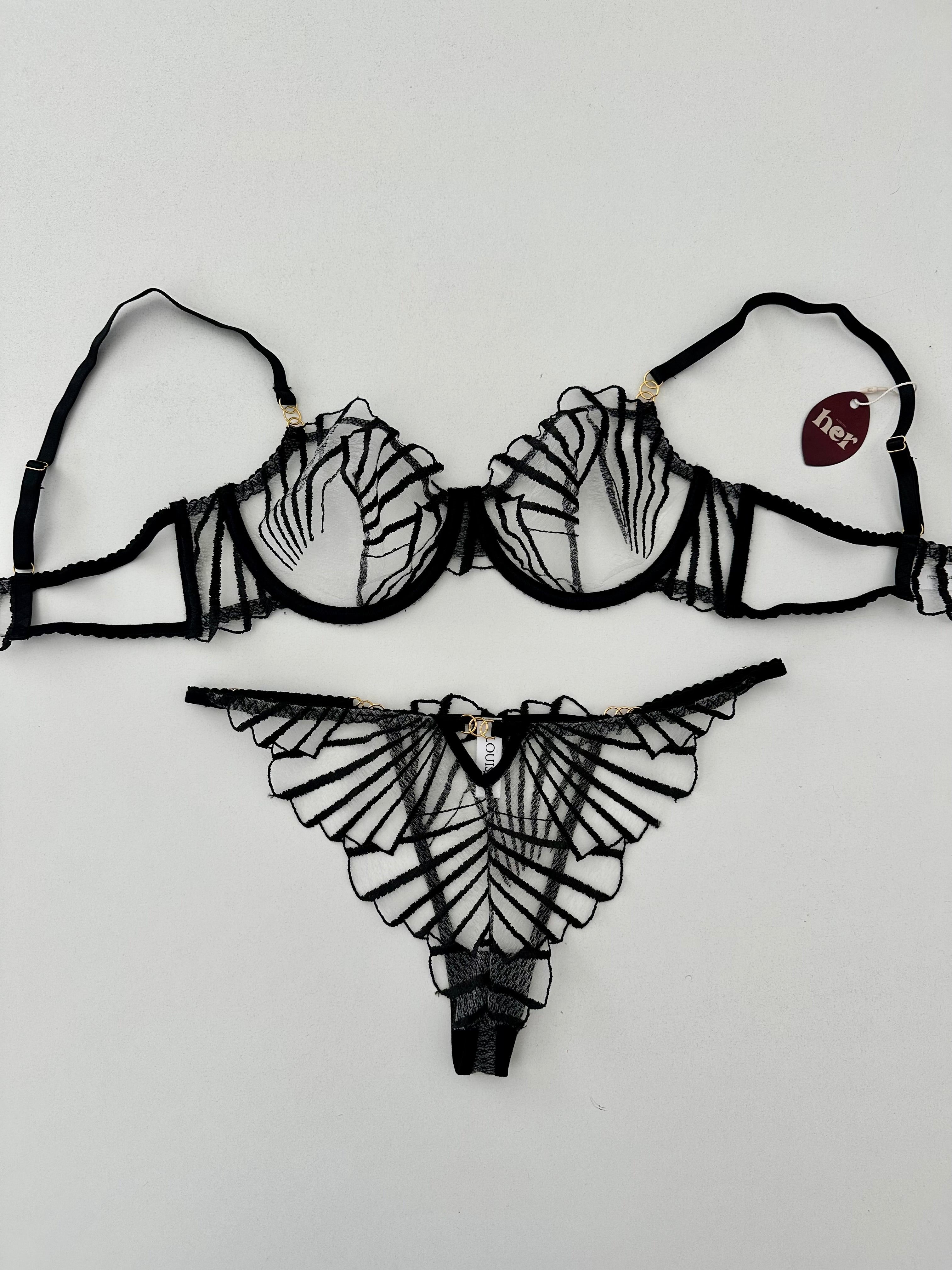 Set mesh c/detalle dorado