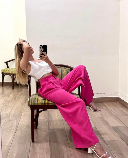 Trousers color rosa