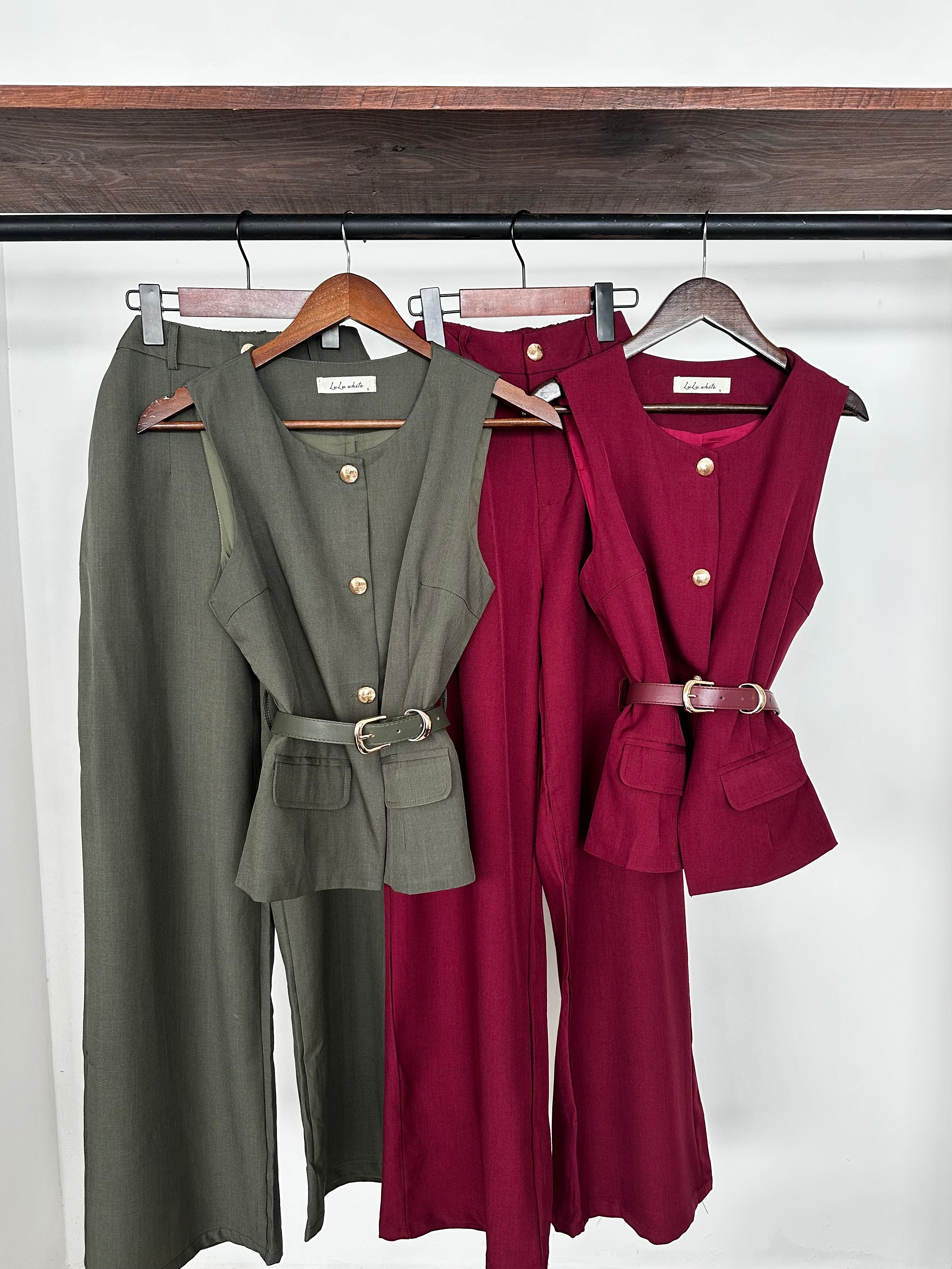 Conjunto vestir c/cinto