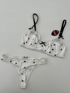 Set corazón c/encaje