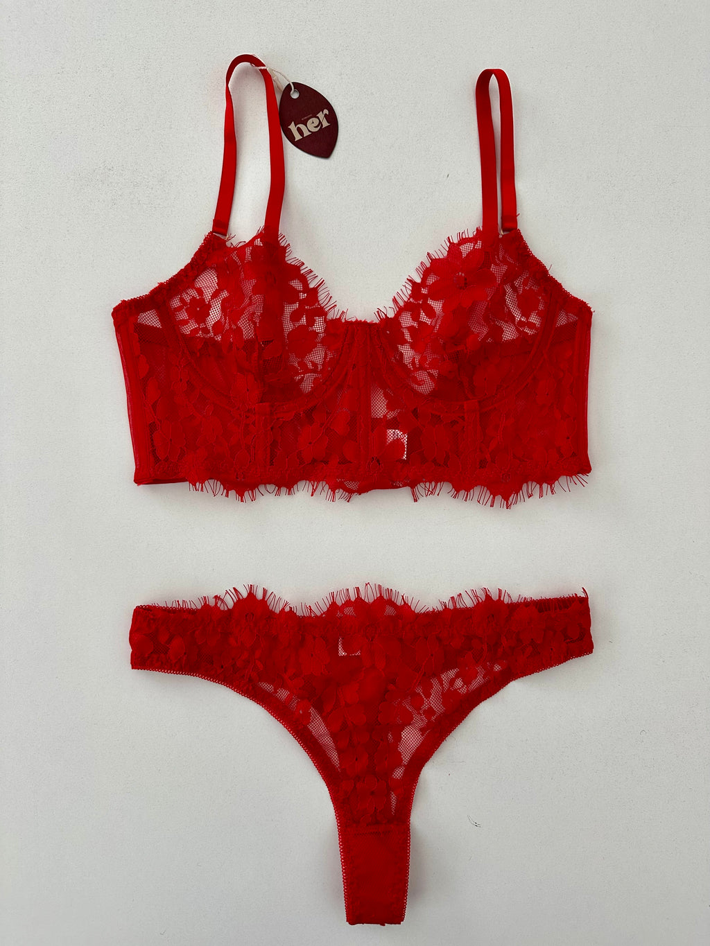 Set corset mesh c/encaje