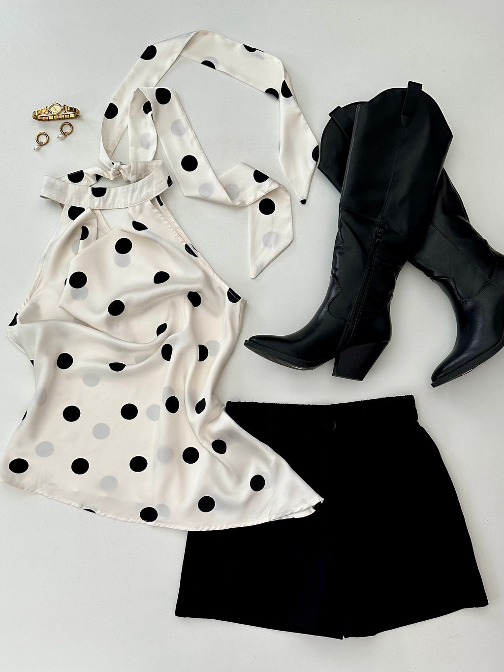 Blusa Halter polka