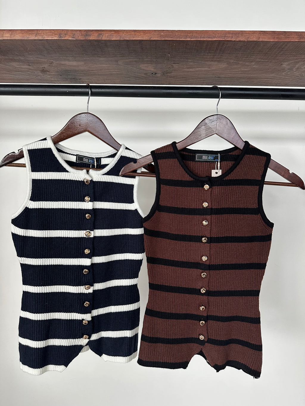 Chaleco rayas tejido