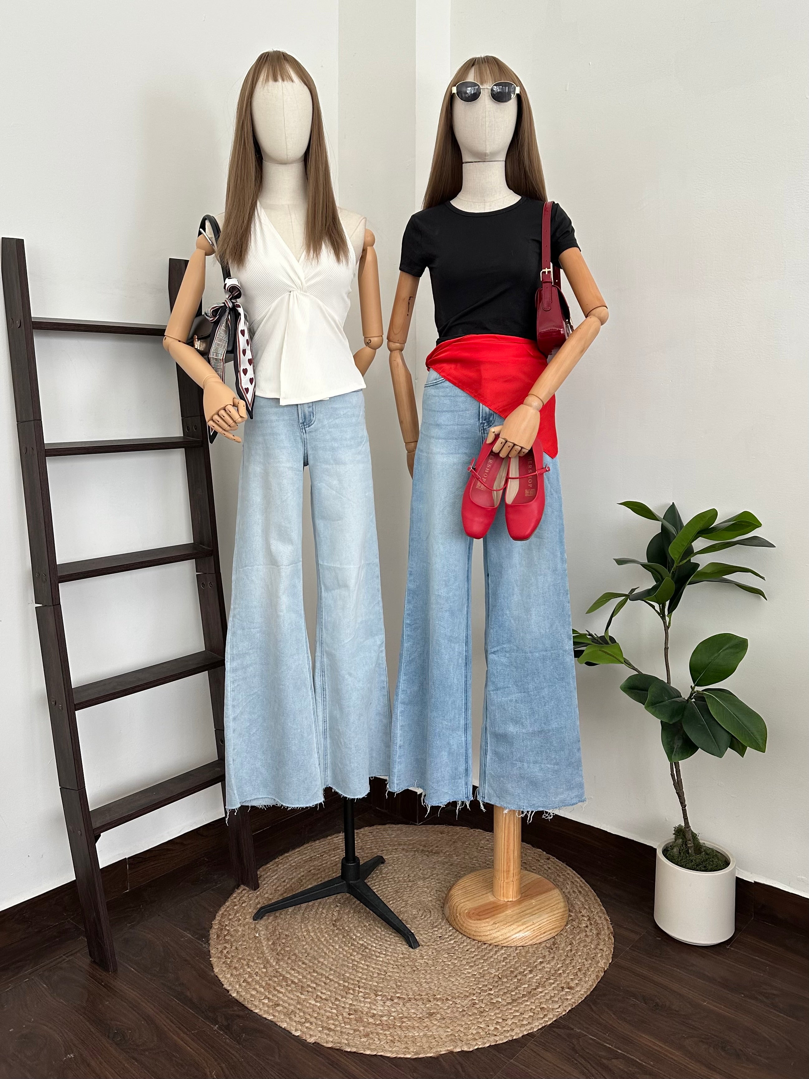 Jeans raw hem